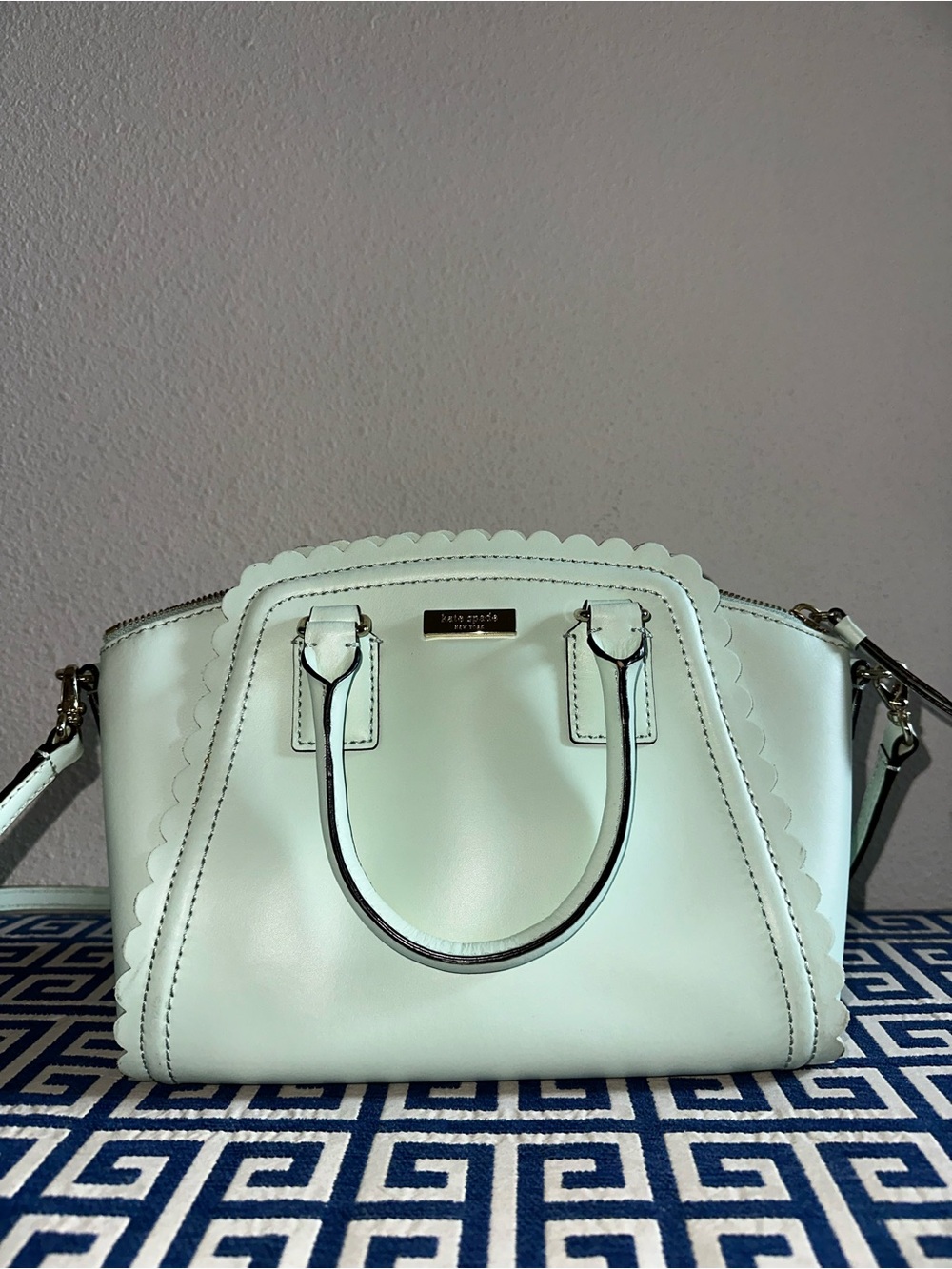 kate spade Scalloped Top-Handle Satchel in Mint Green